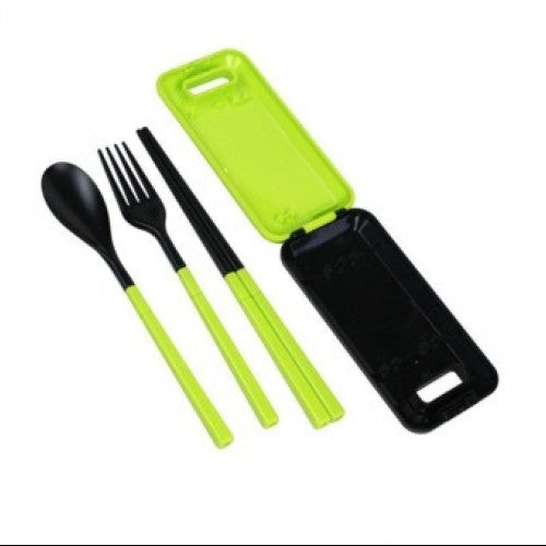 Set Cutlery Fork Chopsticks Spoon Camping Picnic  for Child Kids